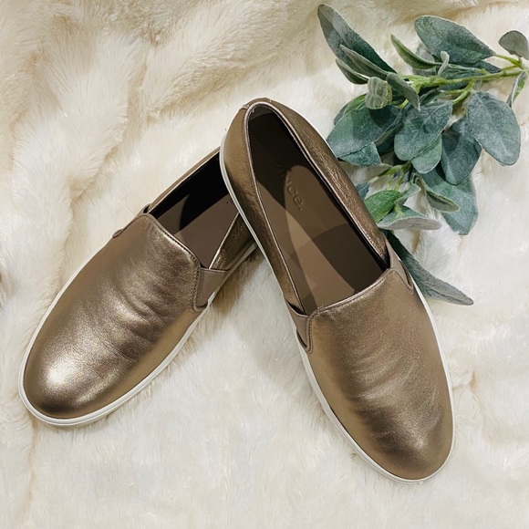 Vince Shoes - HP! Vince Blair Metallic Leather Slipon Sneaker
